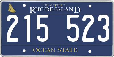 RI license plate 215523