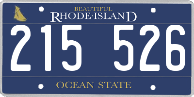RI license plate 215526