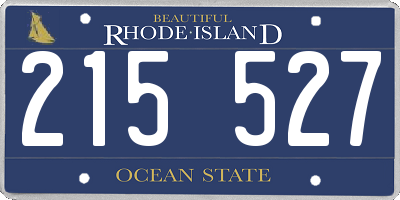 RI license plate 215527
