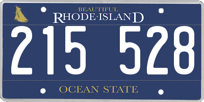 RI license plate 215528
