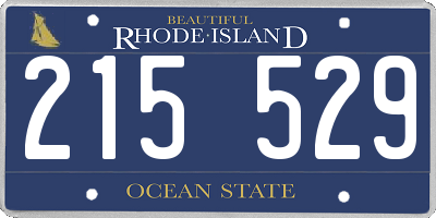 RI license plate 215529