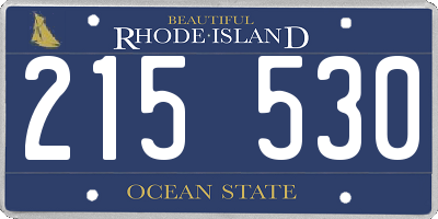 RI license plate 215530