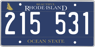 RI license plate 215531