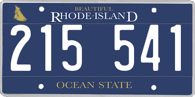 RI license plate 215541