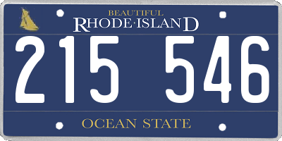 RI license plate 215546