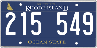RI license plate 215549