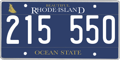 RI license plate 215550
