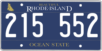 RI license plate 215552
