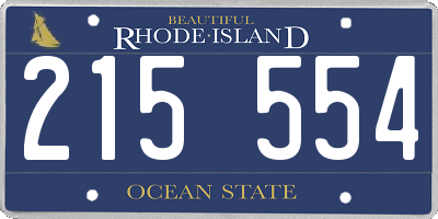 RI license plate 215554