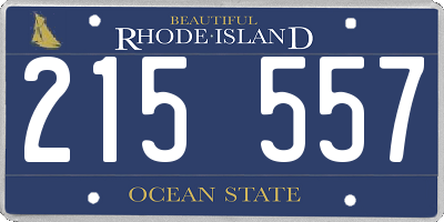 RI license plate 215557