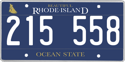 RI license plate 215558