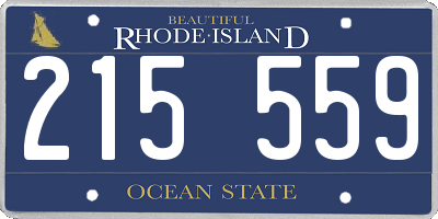 RI license plate 215559