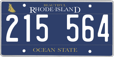 RI license plate 215564