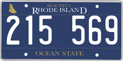 RI license plate 215569