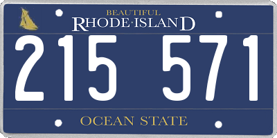 RI license plate 215571