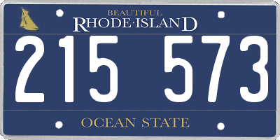 RI license plate 215573