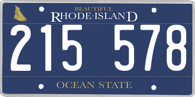 RI license plate 215578