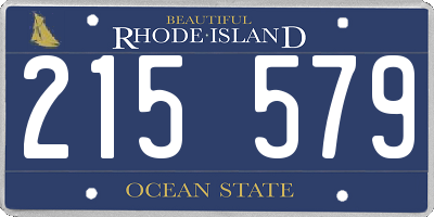 RI license plate 215579