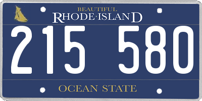 RI license plate 215580