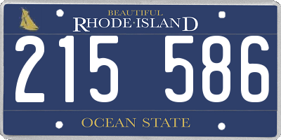 RI license plate 215586