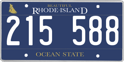RI license plate 215588