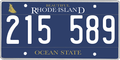 RI license plate 215589