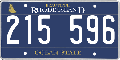 RI license plate 215596