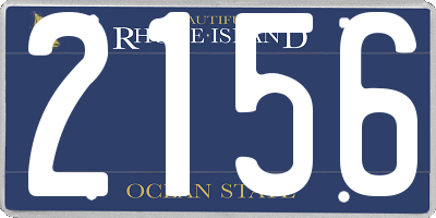 RI license plate 2156