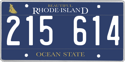 RI license plate 215614