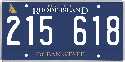 RI license plate 215618