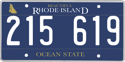 RI license plate 215619