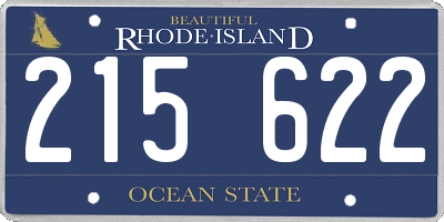 RI license plate 215622