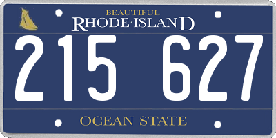RI license plate 215627