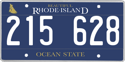 RI license plate 215628
