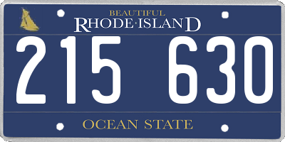RI license plate 215630