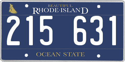 RI license plate 215631