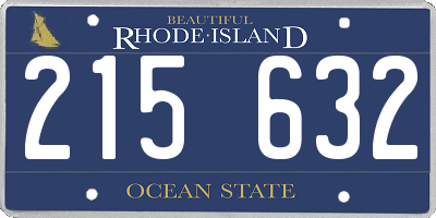 RI license plate 215632