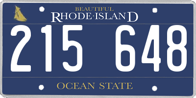 RI license plate 215648