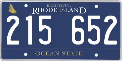 RI license plate 215652
