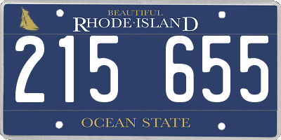 RI license plate 215655