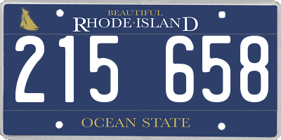 RI license plate 215658