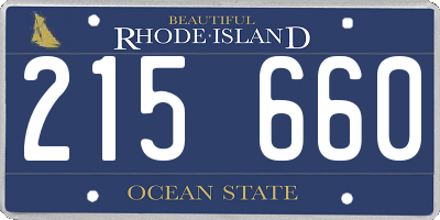 RI license plate 215660