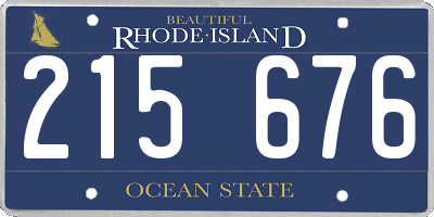 RI license plate 215676