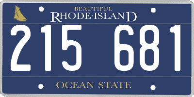 RI license plate 215681