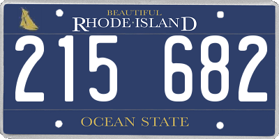 RI license plate 215682