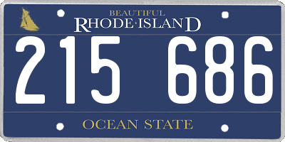 RI license plate 215686