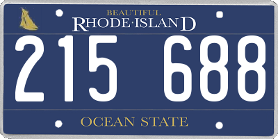 RI license plate 215688