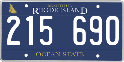 RI license plate 215690