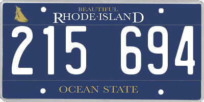 RI license plate 215694