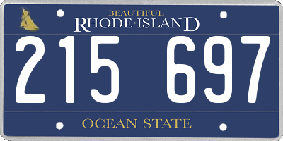 RI license plate 215697